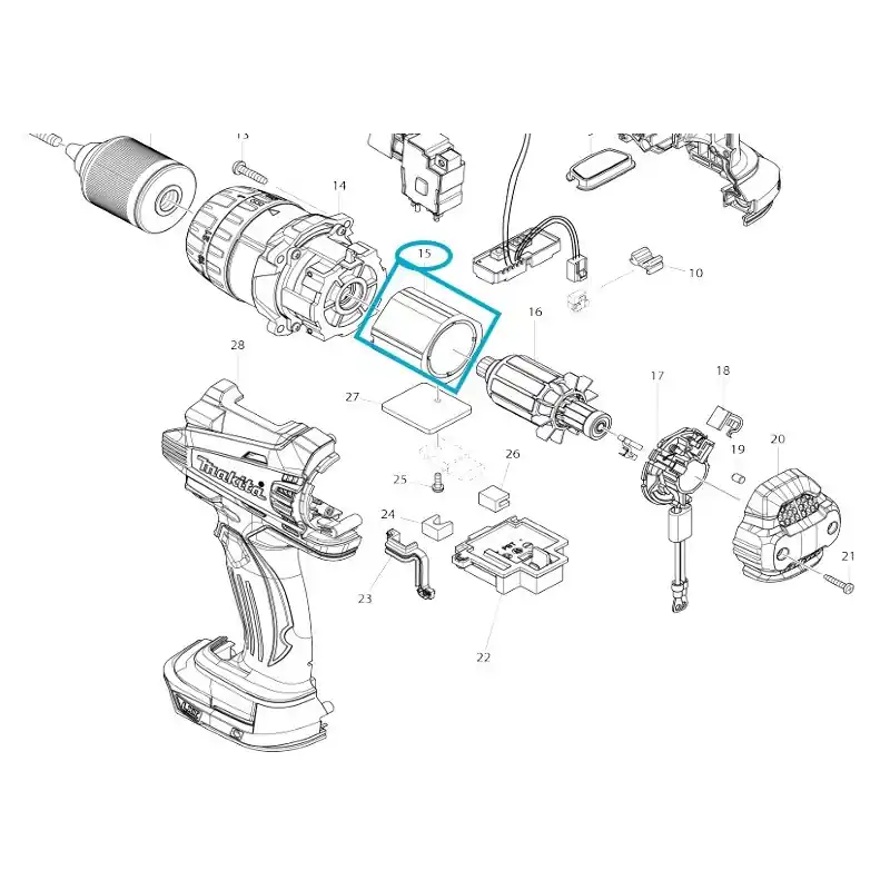 Inducteur pour perceuses / visseuses MAKITA BDF458 – DHP458 Nouvel Arrivage