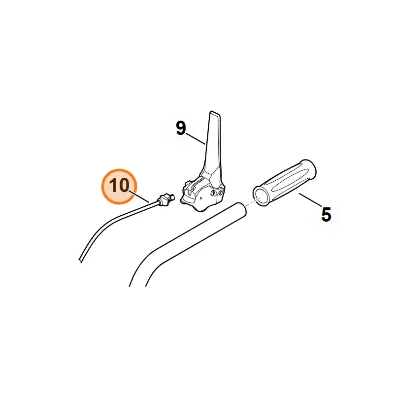 Cable embrayage pour tondeuse Viking MB 6.1 RH Promotion Saisonnière