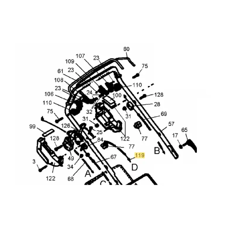 Cable vitesse pour tondeuse Cub Cadet CC 5365 PRO Nouvelle Collection