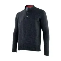 Haute Qualité Pull col montant DENIM MOULINÉ gris TM – PULS – 0309.9999.051 TM