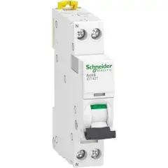 Prix Réduit Disjoncteur modulaire ACTI9 IDT40T 1P+N courbe C 4500A / 6kA 10A – SCHNEIDER ELECTRIC – A9P22610
