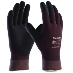 Commander Vite Gants de protection tricotés MAXIDRY® OIL™ rouge pourpre/noir T7 – ATG – AT056427-ZZ07AIN