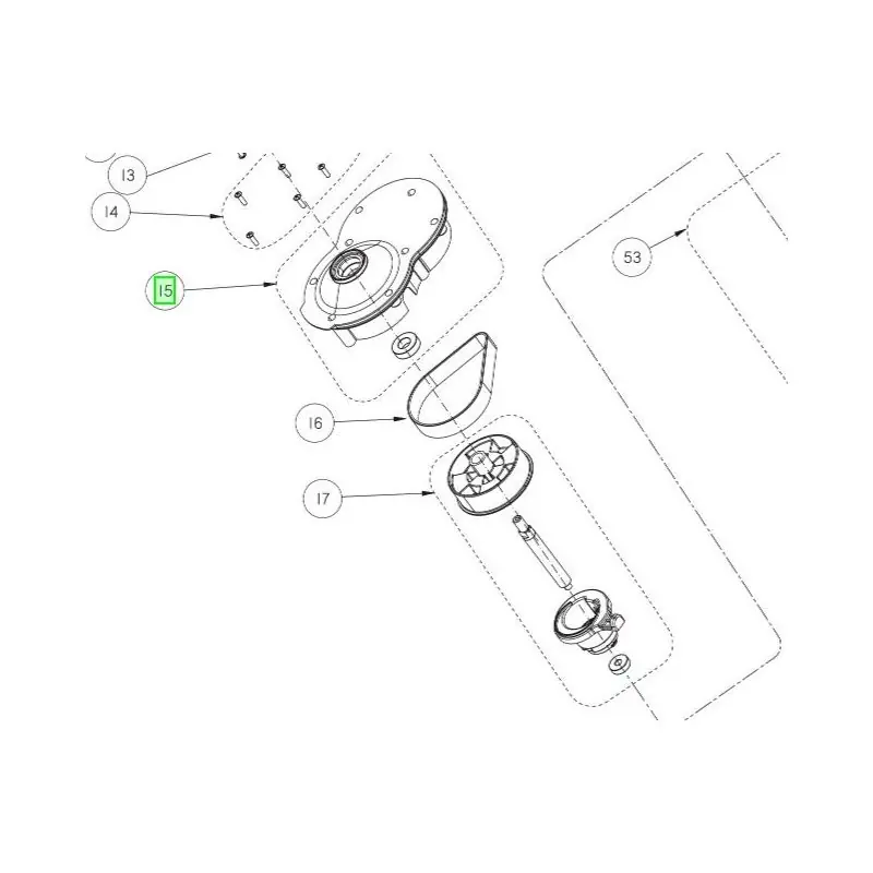 Couvercle de courroie pour broyeur RYOBI RSH2545B Livraison Express