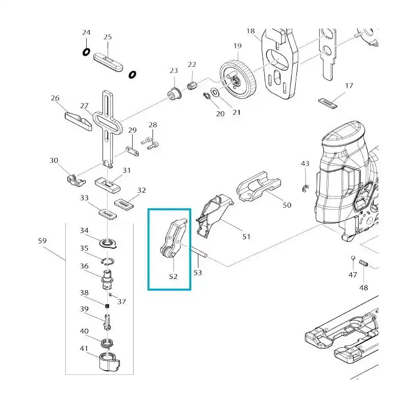 Guidage de lame scie sauteuse MAKITA modèles DJV184 – DJV185 Marque