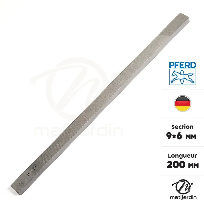 Lime d‘affûtage de chaîne Pferd. 9 x 6 mm. Longueur 200 mm Promotion