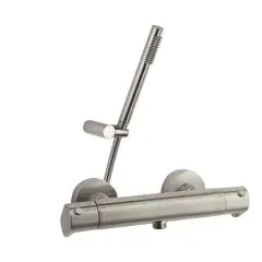Quantité Limitée Mitigeur de douche thermostatique ALEXIA 3634DNC nickel brossé avec ensemble de douche – RAMON SOLER – 36D302658