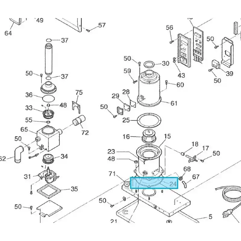Bon Plan Joint du brûleur poèle à pétrole TOYOTOMI / ZIBRO KAMIN Laser 52, 53, 56