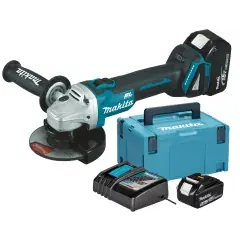 Top Vente Meuleuse 18V 125mm + 2 batteries 5Ah + chargeur rapide + coffret MAKPAC – MAKITA – DGA504RTJ