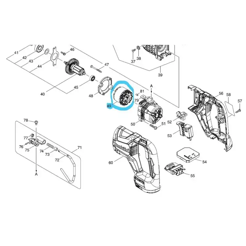 Dernière Chance Ensemble induit pour scie sabre MAKITA DJR187