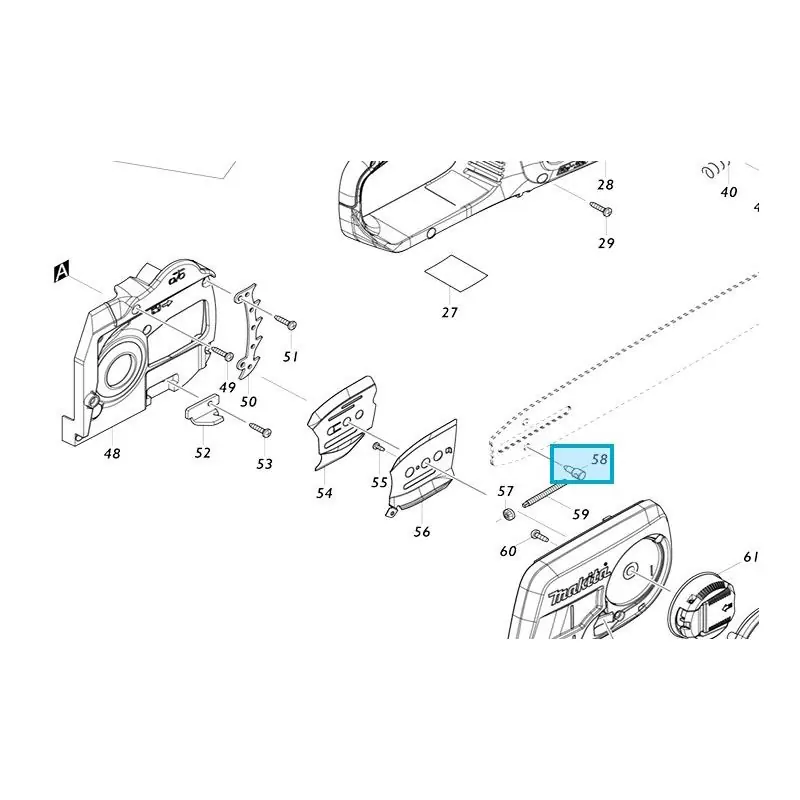 Ecrou de tension de chaine tronçonneuse MAKITA DUC353 – UC4551A Retour Gratuit