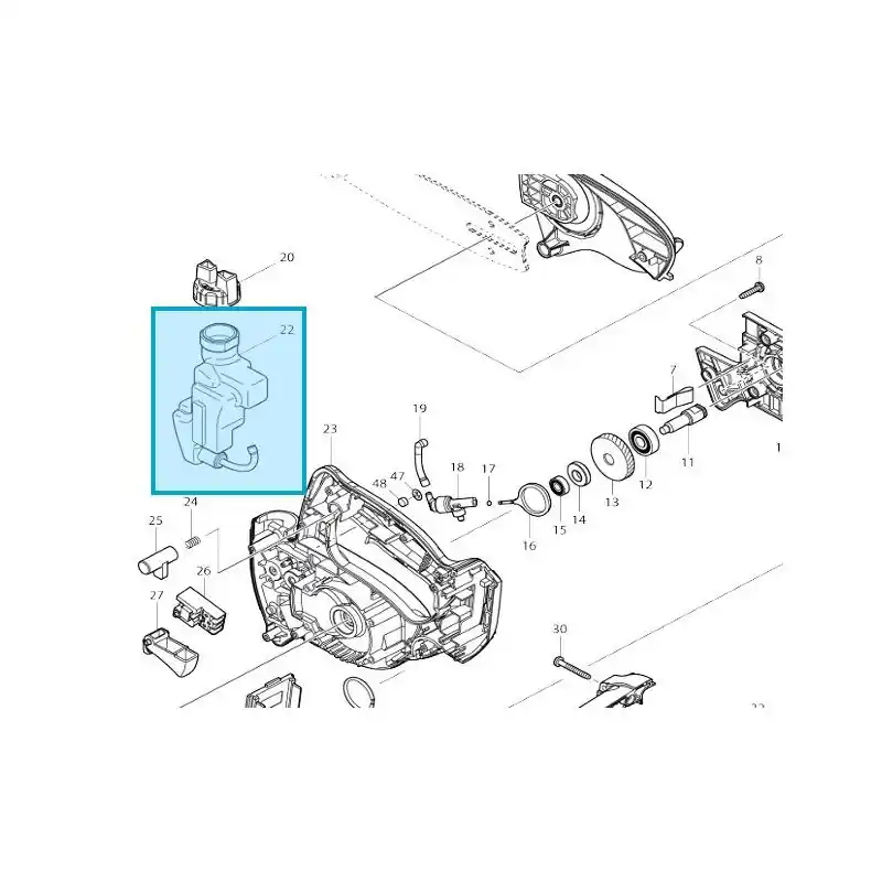 Réservoir d‘huile tronçonneuses MAKITA modèles DUC122 Promotion Saisonnière