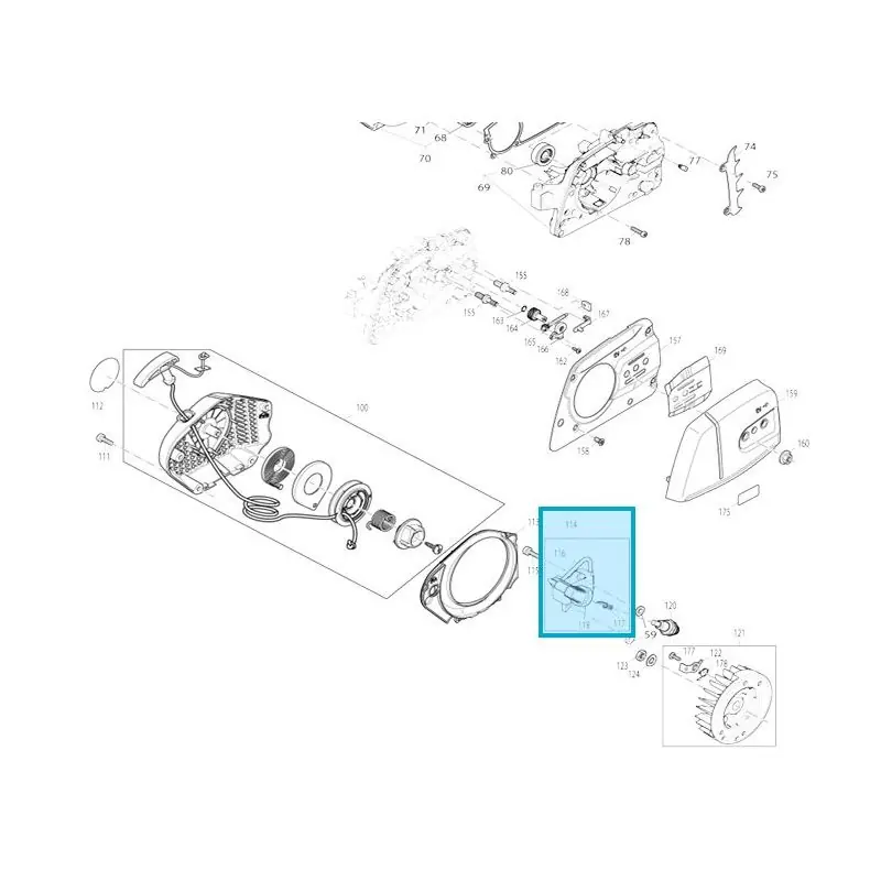 Authentique Bobine d‘allumage tronçonneuse MAKITA EA4300F