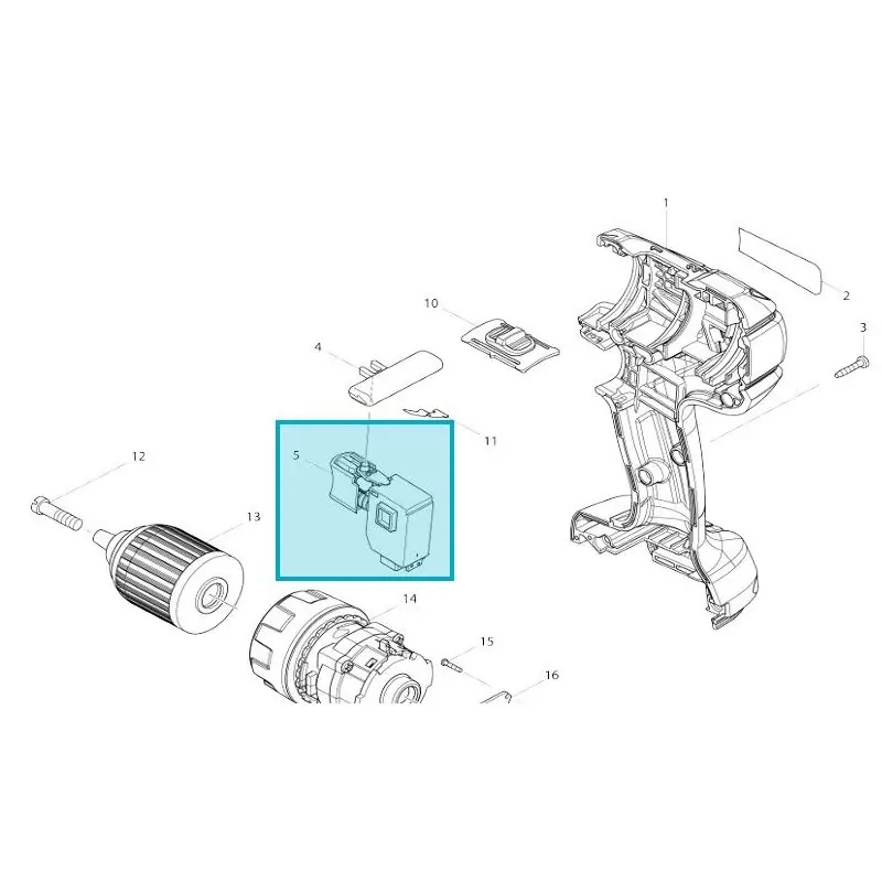 Interrupteur perceuse sans-fil MAKITA modèle DDF459 Prix Promo
