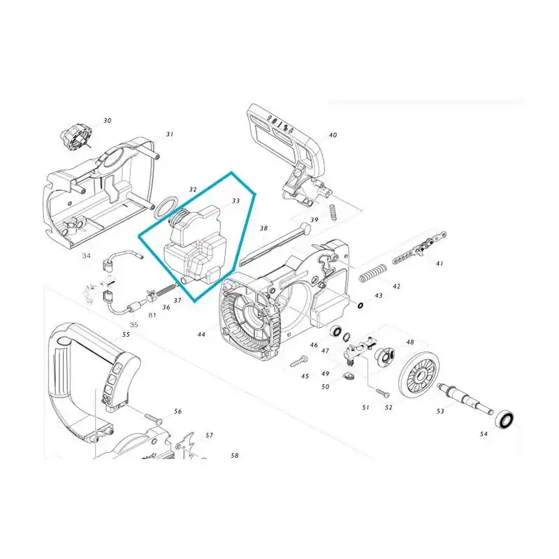 Réservoir d‘huile tronçonneuse MAKITA UC3551A – UC4551A Super Prix
