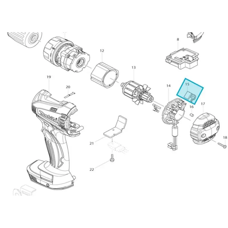 Charbons perceuse / visseuse MAKITA DDF446 Retour Gratuit