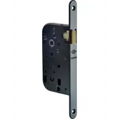 Serrure à larder MULTIBAT à bec de cane axe 50mm finition noir à bout rond sans gâche réversible – JPM – 250000-02-1J Populaire