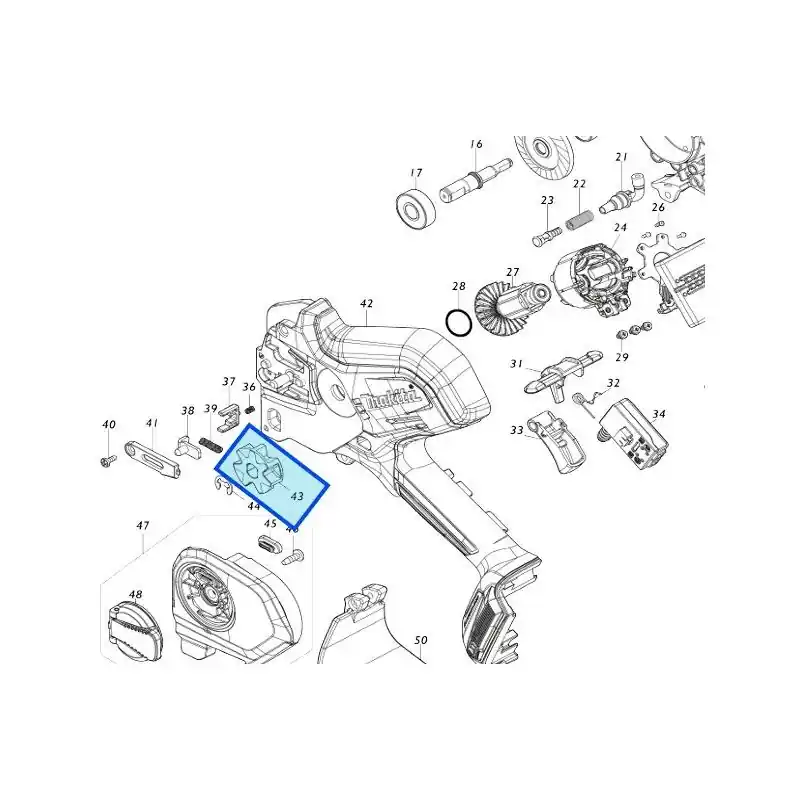 Commander Vite Pignon de chaine élagueur MAKITA DUC101