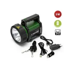 Projecteur LED rechargeable DOOMSTER POWER 5W 350lm IP44 – VELAMP – IR666 Vente Directe