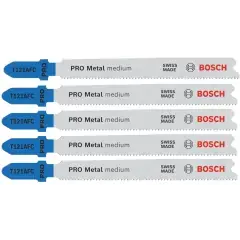Lot de 5 lames de scie sauteuse PRO T121AFC BIM Speed métal 92mm pas 1,2mm – BOSCH – 2608655106 Meilleur Choix