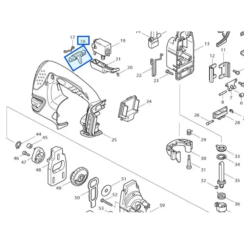 Remise Bouton de verrouillage scie sauteuse MAKITA DJV140 – DJV180