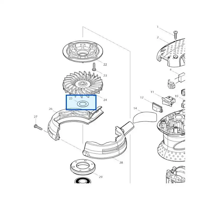 Rondelle de ventilateur ponceuses MAKITA BO5030 – MT924 Satisfait Ou Remboursé
