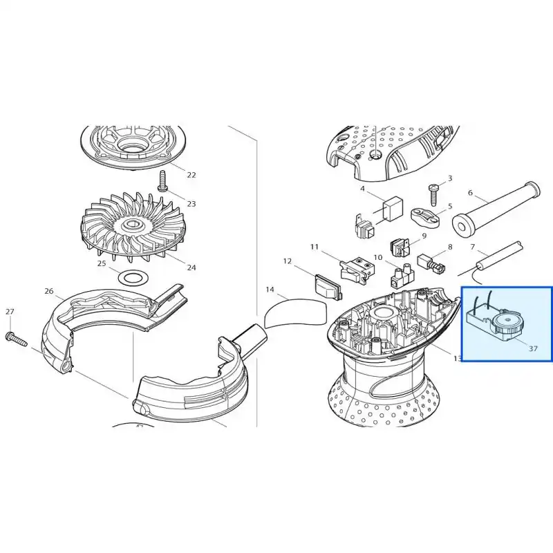 Achat Immédiat Variateur pour ponceuse MAKITA modèle BO5031