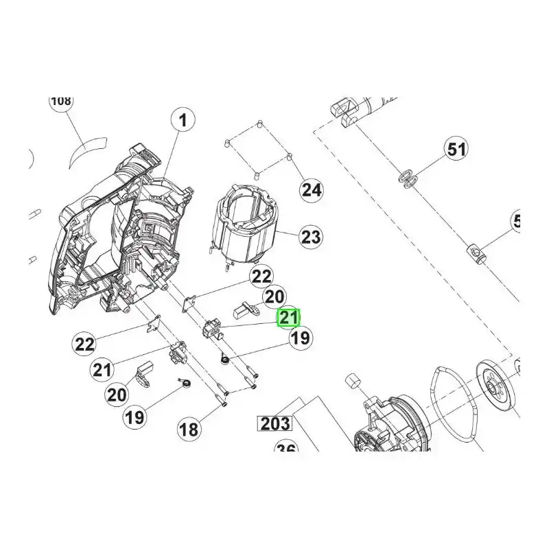 Support charbon perforateurs RYOBI RSDS800-K Populaire