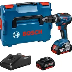 Offre Limitée Perceuse-visseuse à percussion 18V GSB 18V-55 + 2 batteries 4Ah + chargeur + coffret L-BOXX – BOSCH – 06019H5300