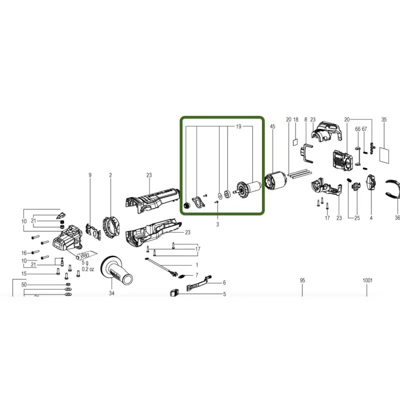 Quantité Limitée Induit meuleuse METABO WVB 18 LT BL 11-125