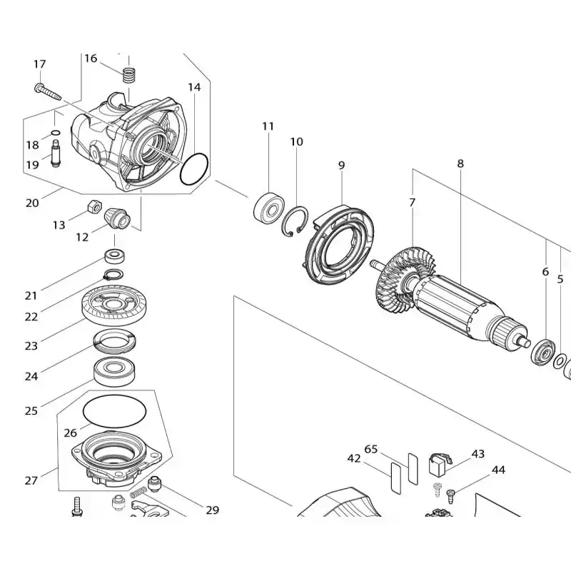 Authentique Pignon renvoi d‘angle meuleuses d‘angle MAKITA GA5050R