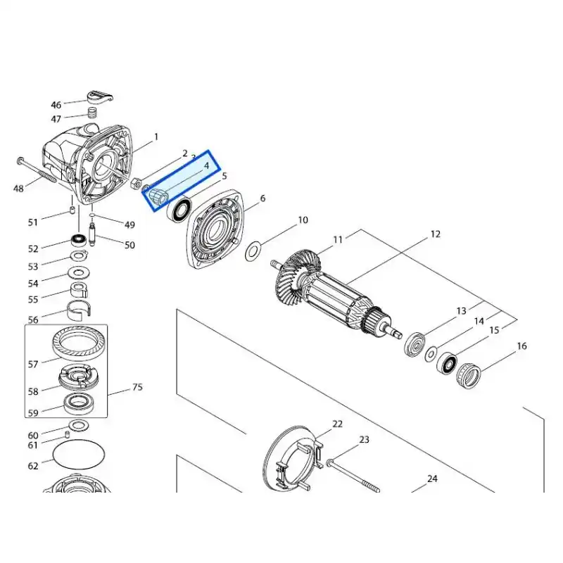 Pignon moteur meuleuse MAKITA GA4540C – GA5041R Achat Immédiat