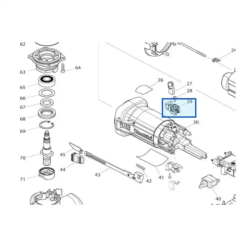 Porte charbons meuleuse / ponceuses MAKITA BO6050 – GA5041C Prix Choc