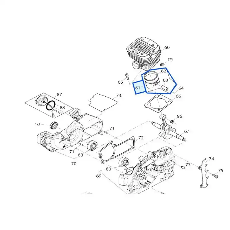 Prix Choc Kit piston + segment tronçonneuse MAKITA EA4300F