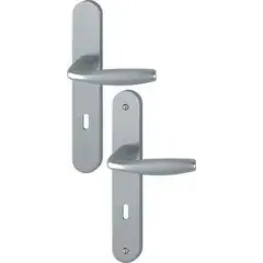 Ensemble sur plaque NEW YORK EA70 grand model type clé L finition alu aspect inox – HOPPE – 3279449 Livraison Express