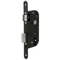 Serrure à larder série 800 NF bouts ronds bec de cane à condamnation axe 50mm avec gâche noire – BRICARD – 851701 Quantité Limitée