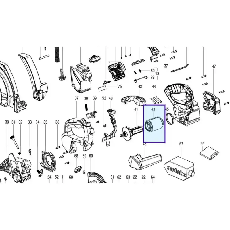 Produit De Marque Inducteur pour scie circulaire METABO KT18LTX66BL