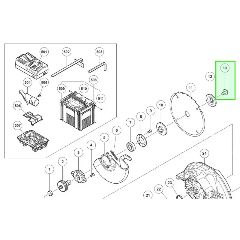 Marque Vis de serrage 325541 pour scie circulaire HIKOKI C1806DA