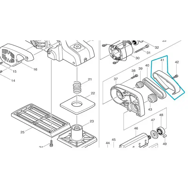 Carter de courroie pour rabot MAKITA 1911B Seulement Aujourd&rsquo;hui
