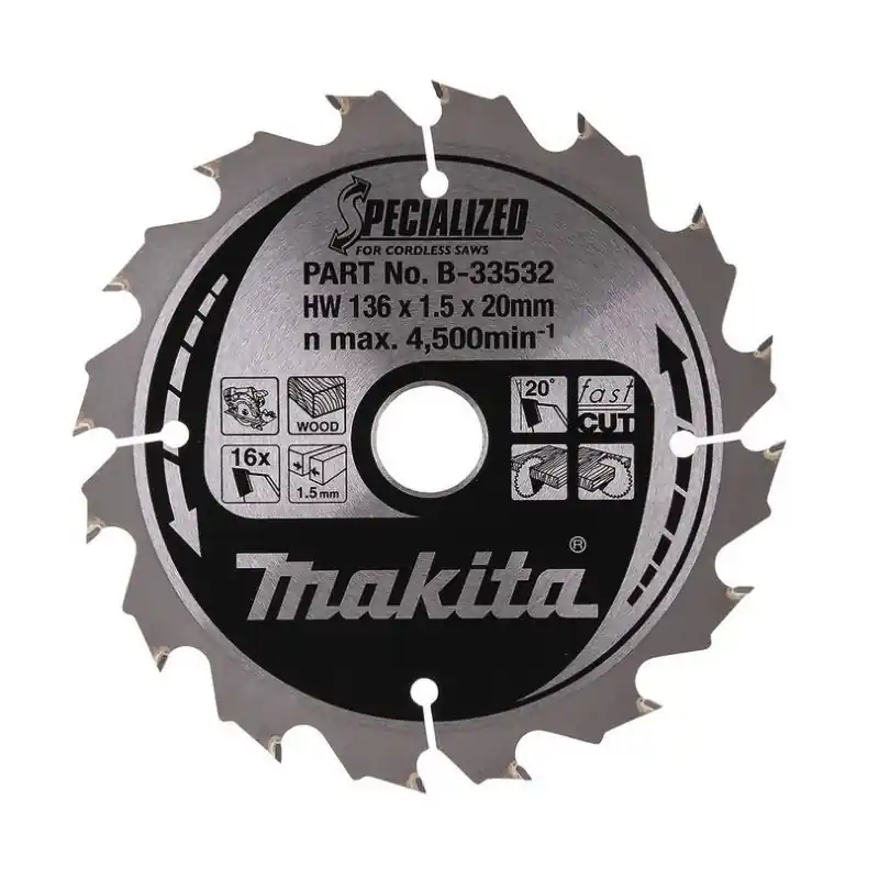 Expédié Aujourd&rsquo;hui Lame B-33532 136 x 20 mm pour scies circulaires MAKITA
