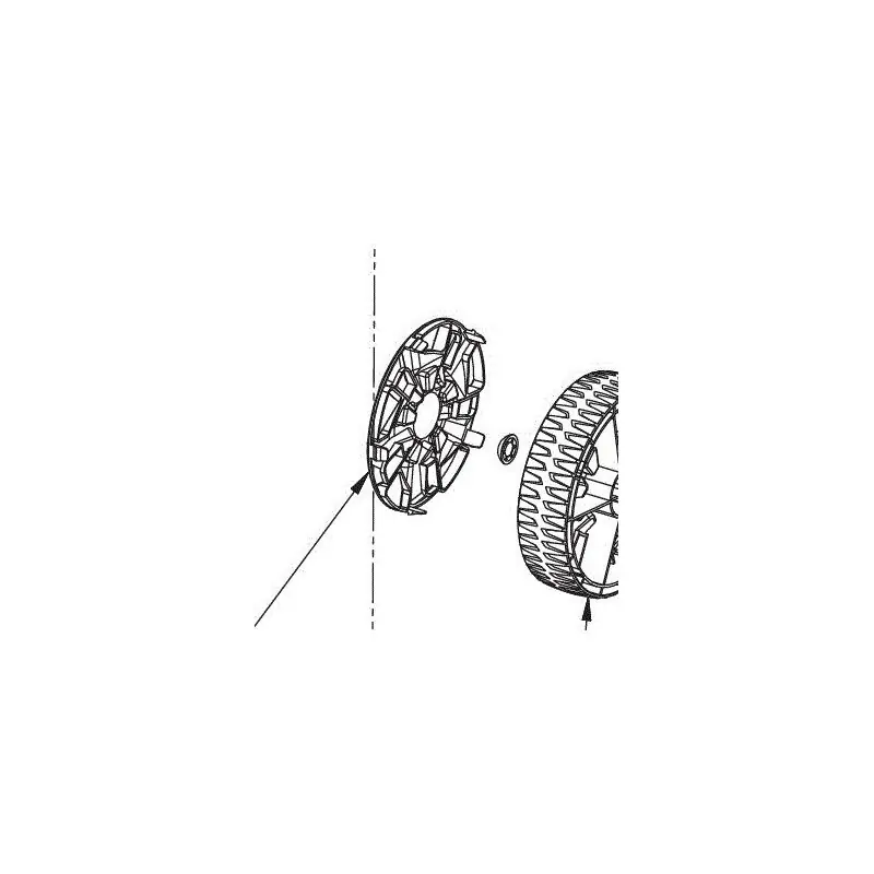 Remise Enjoliveur roue avant tondeuses électriques RYOBI RLM15 – OLM18 – RLM18