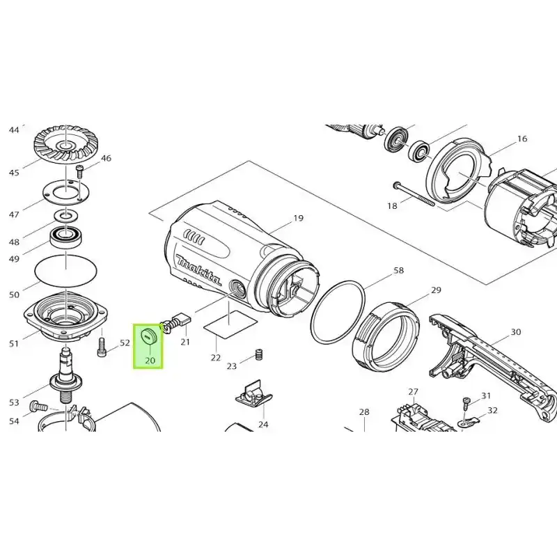 Bouchon cache charbon meuleuse MAKITA GA7010C – GA9050 Expédition Rapide