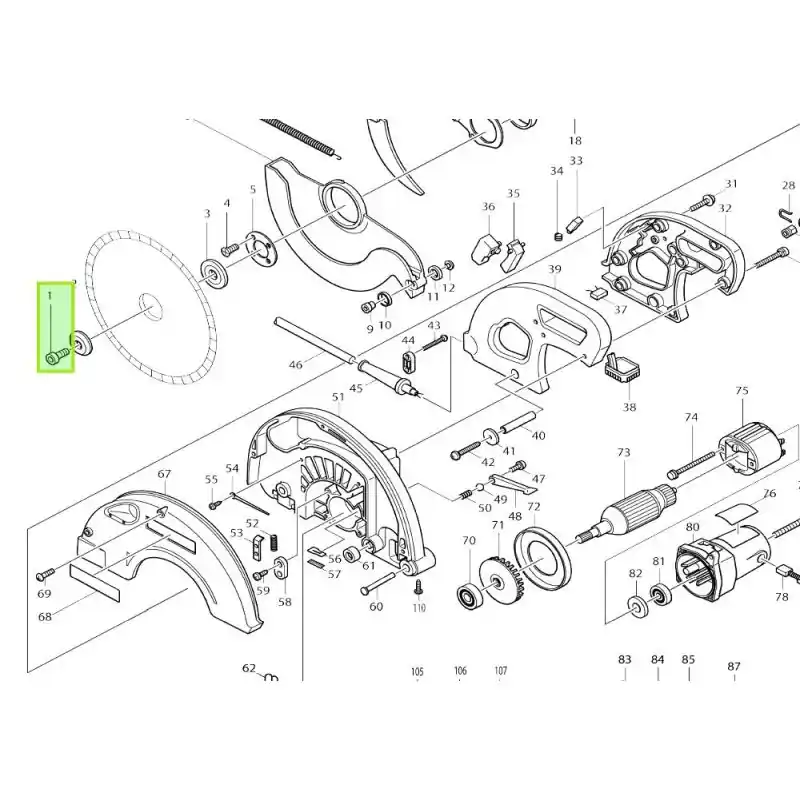 Satisfait Ou Remboursé Vis de serrage pour scie circulaire MAKITA 5103R – 5104S – 5143R