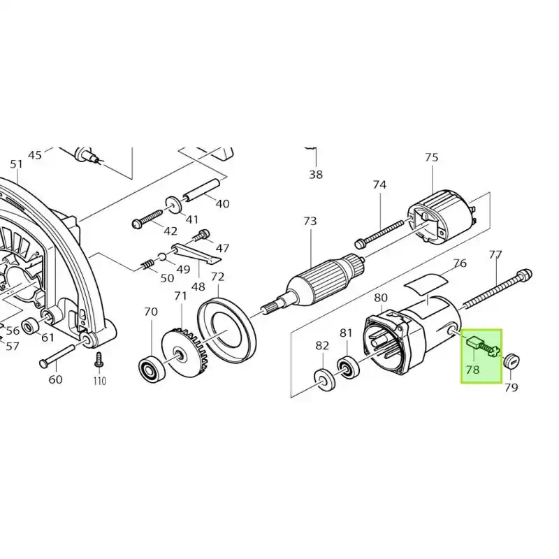 Charbons pour scie circulaire MAKITA 5103R – 5104S – 5143R Satisfait Ou Remboursé