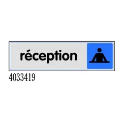 Plaquette de porte ‘‘Réception‘‘ plexiglas 170x45mm – NOVAP – 4033419 Dernière Chance