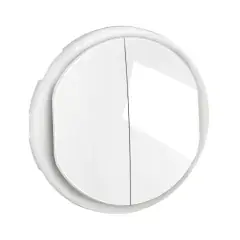 Enjoliveur CELIANE double interrupteur blanc – LEGRAND – CB2001 Certifié
