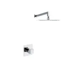 Acheter En Ligne Ensemble mitigeur de douche à encastrer KUATRO K4718012 1 voie chromé avec bras et douche de tête inox 250mm – RAMON SOLER – 47D301359