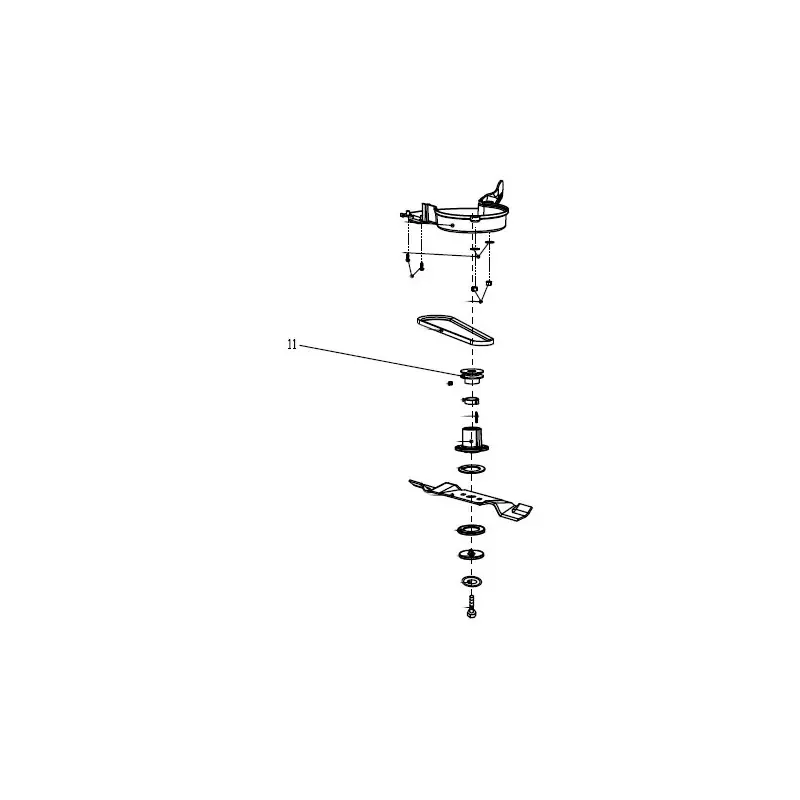 Poulie de support de lame Mac Allister MLMP 450 SP40-2 (DYM 1564) Commander Vite