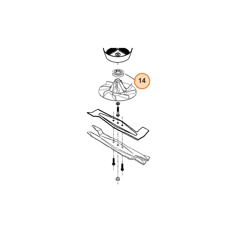 Poulie pour support de lame tondeuse Viking ME 450 et ME 455 Authentique