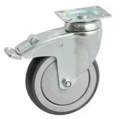 Commander Maintenant Roulette grise pivotante à frein platine rectangulaire 100mm – AVL – 550842O