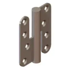 Paumelle huisserie bois pour porte lourde droite bout rond 100x70mm - MONIN - 632 080 Meilleur Choix